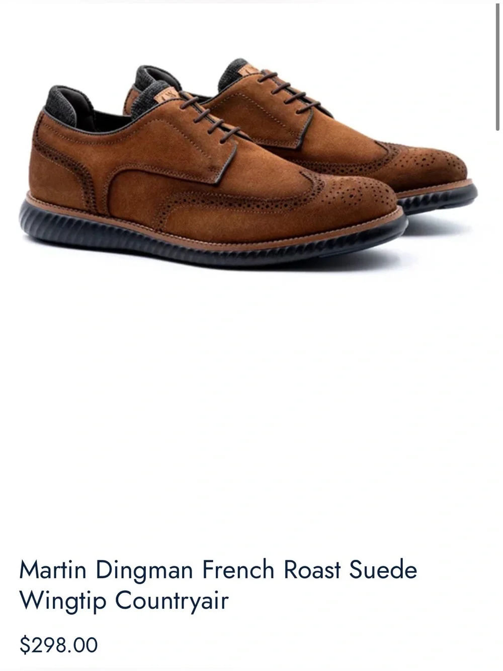 Martin Dingman French Roast Suede Oxford
Wingtip Countryair size 10.5 - Picture 5 of 16